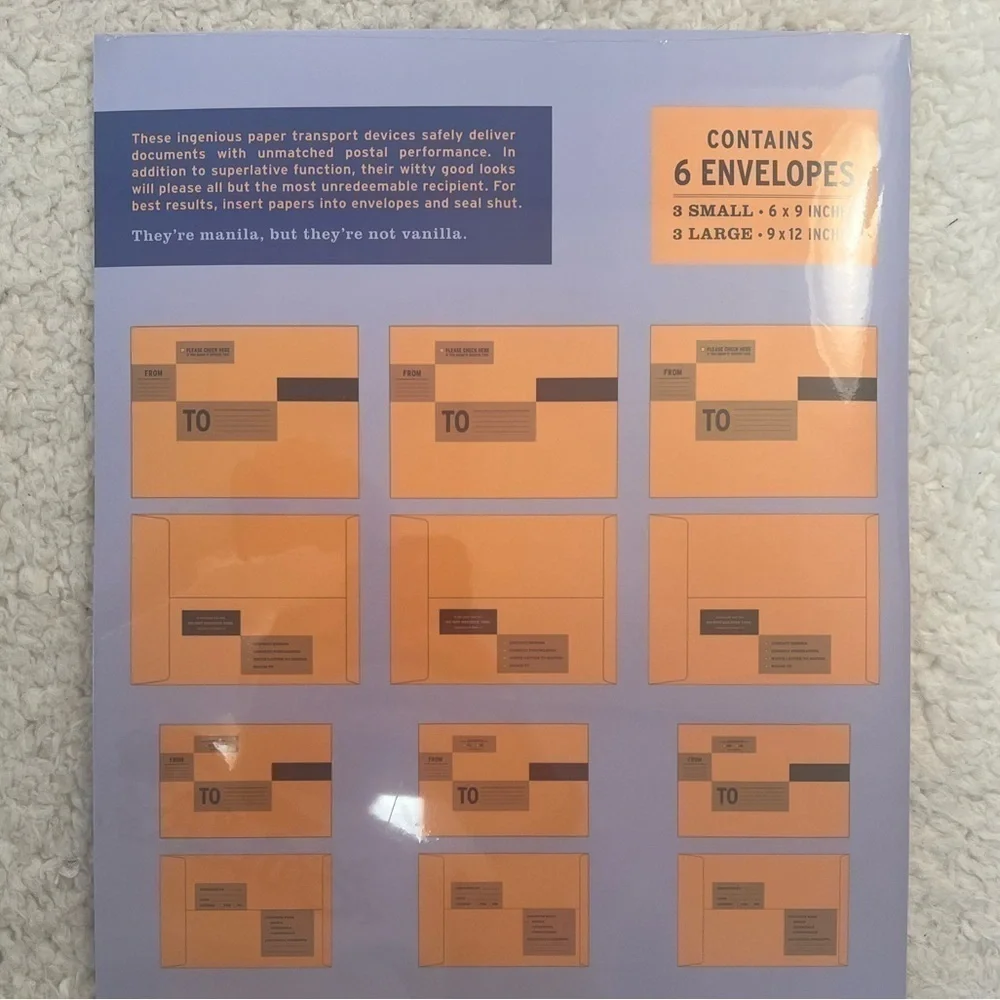 Knock Knock 6 Pack of Manila Not Vanilla Envelopes